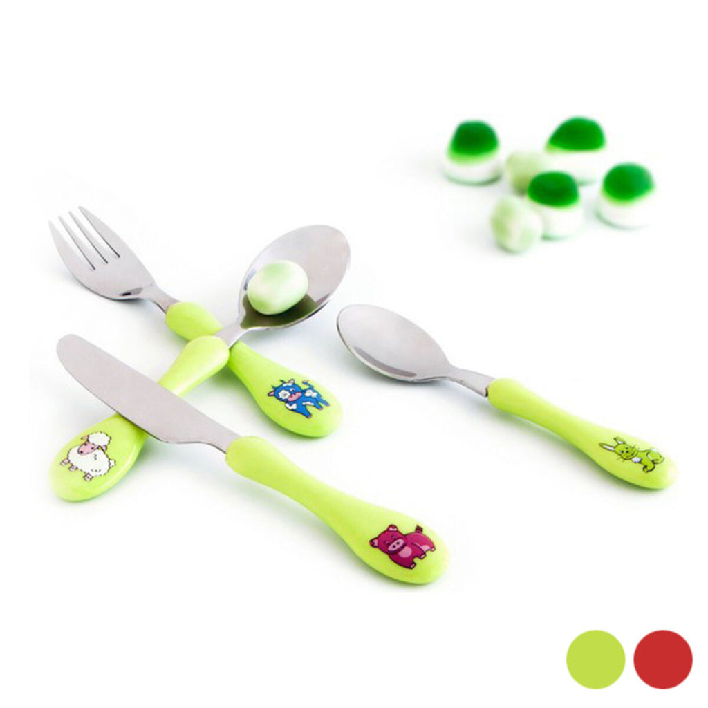 Kinder-Besteck-Set Amefa Enfant Edelstahl Zweifarbig 4-teilig