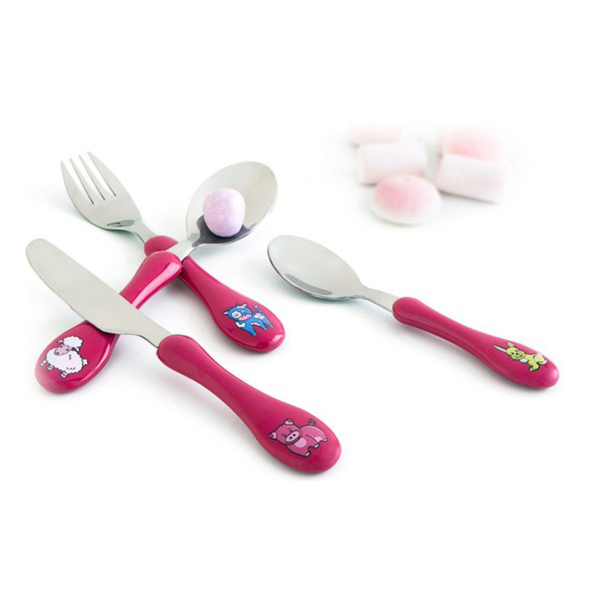 Kinder-Besteck-Set Amefa Enfant Edelstahl Zweifarbig 4-teilig