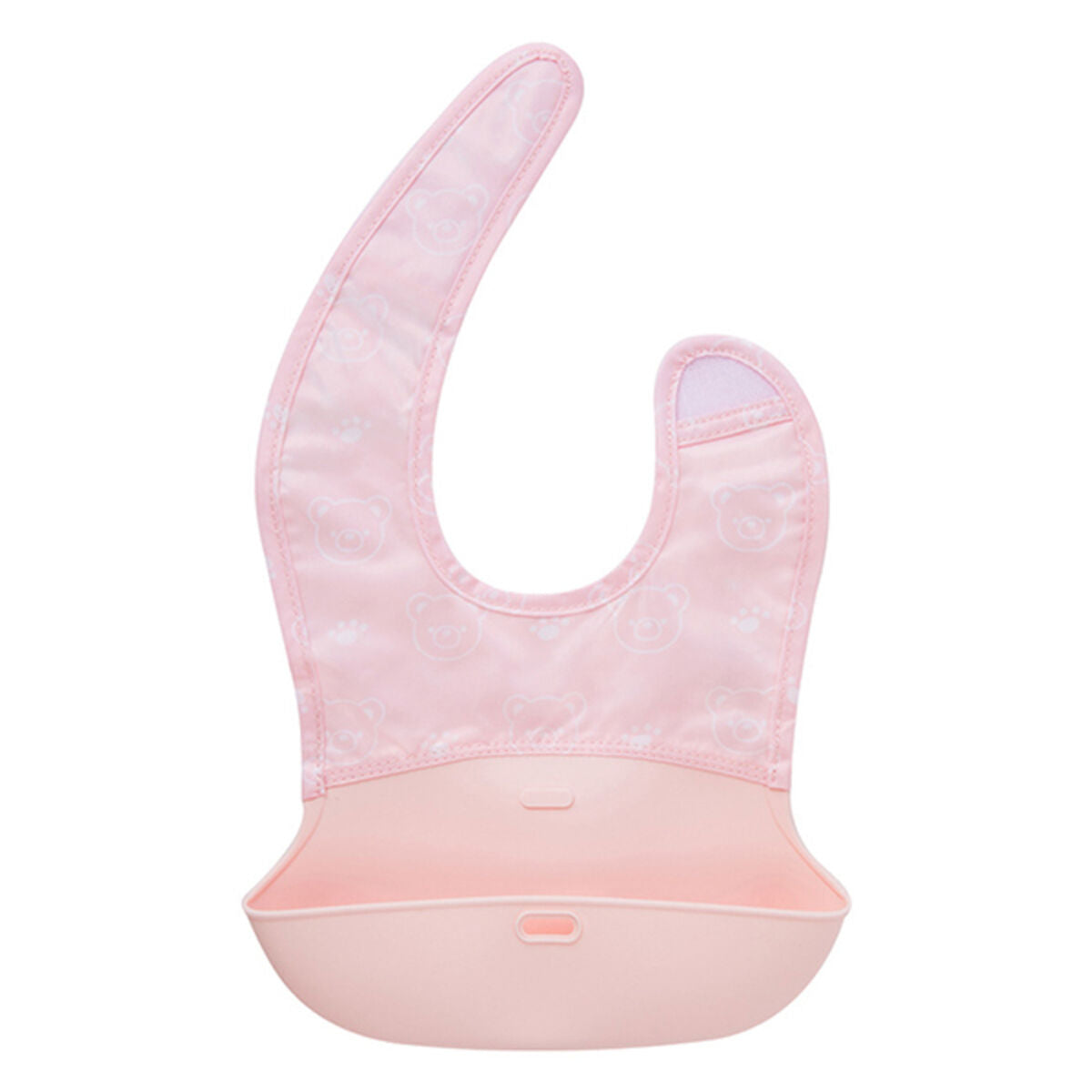 Faltbares Lätzchen Easy Hellrosa Silikon 22 x 36 cm ab 6 Monate
