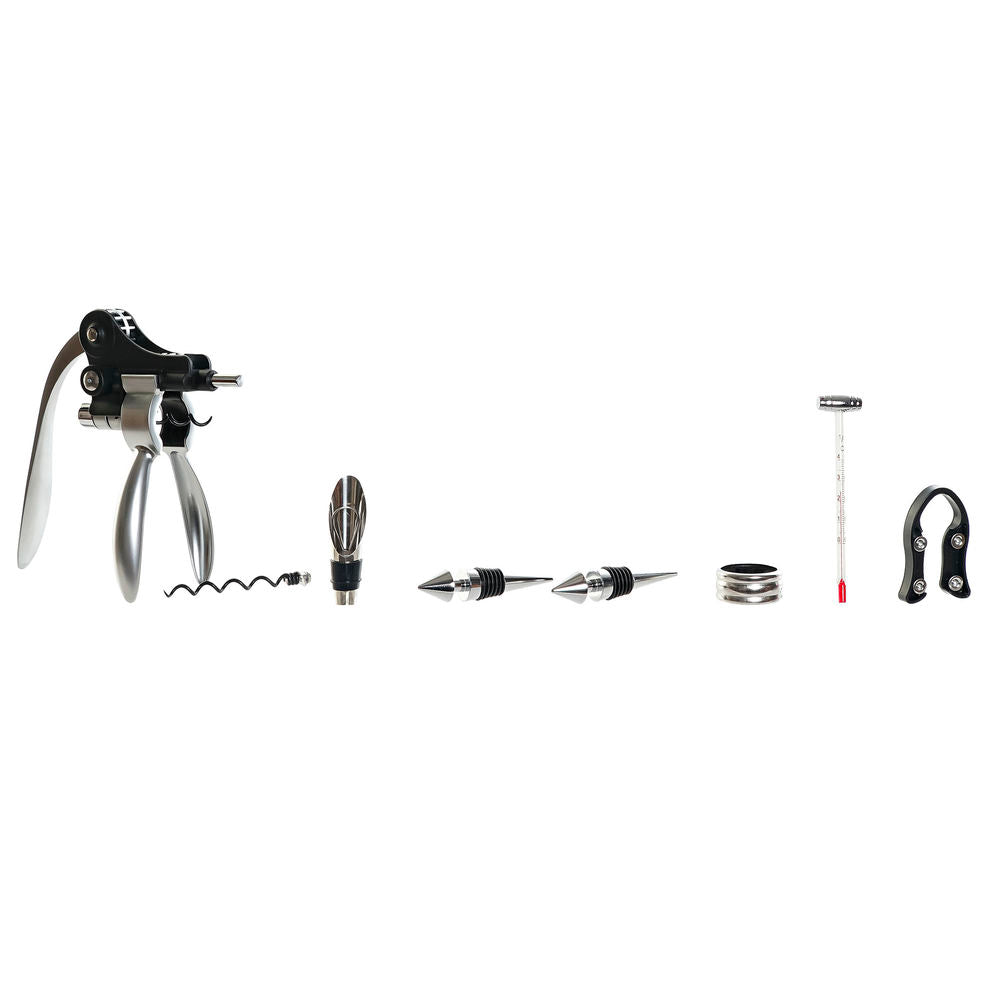 Weinzubehör-Set DKD Home Decor Bambus Edelstahl Hellbraun 8-teilig 26 x 22 x 13 cm