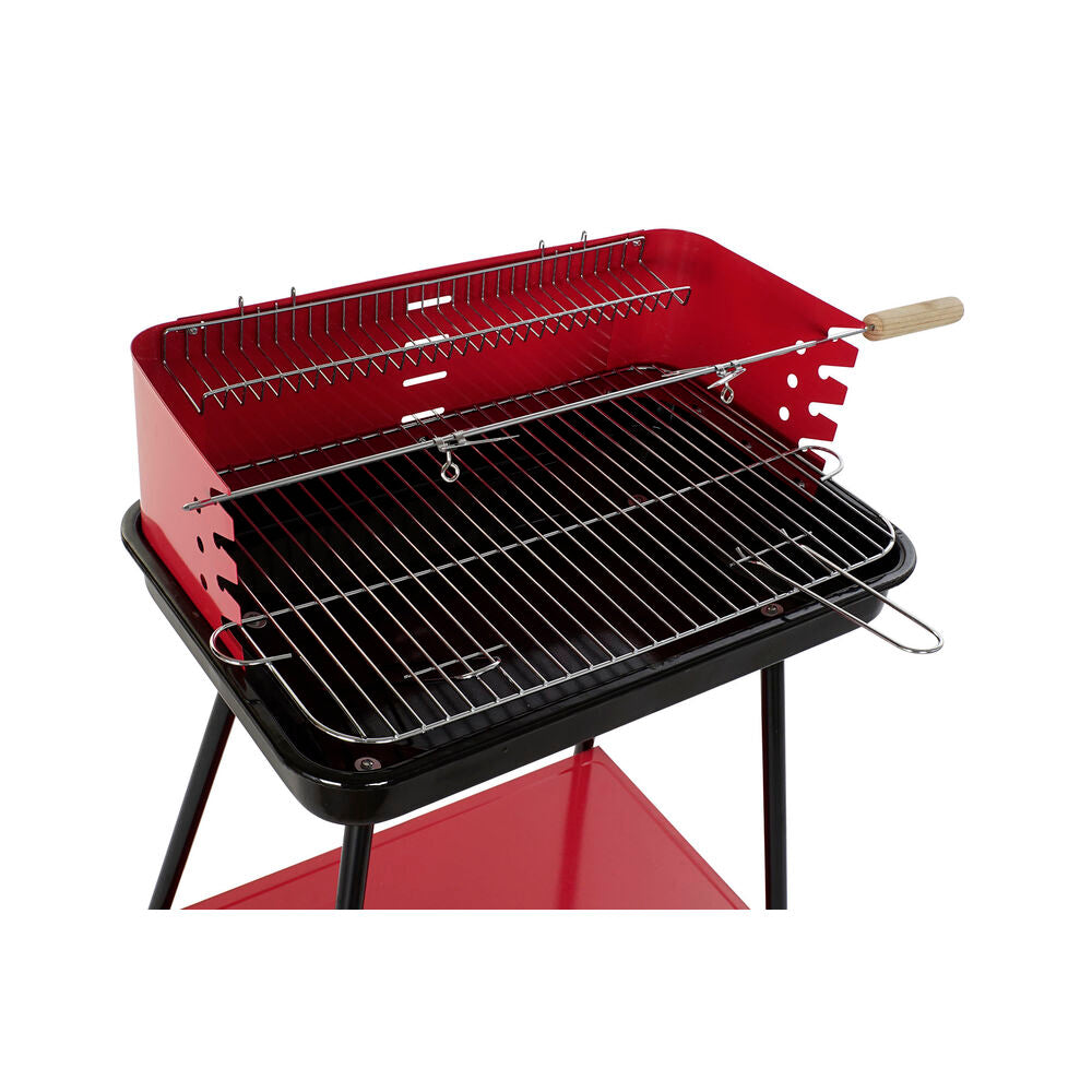 Holzkohlegrill mit Ständer DKD Home Decor Rot 53 x 37 x 80 cm Stahl