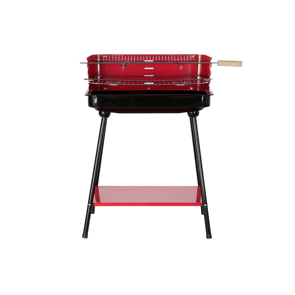 Holzkohlegrill mit Ständer DKD Home Decor Rot 53 x 37 x 80 cm Stahl