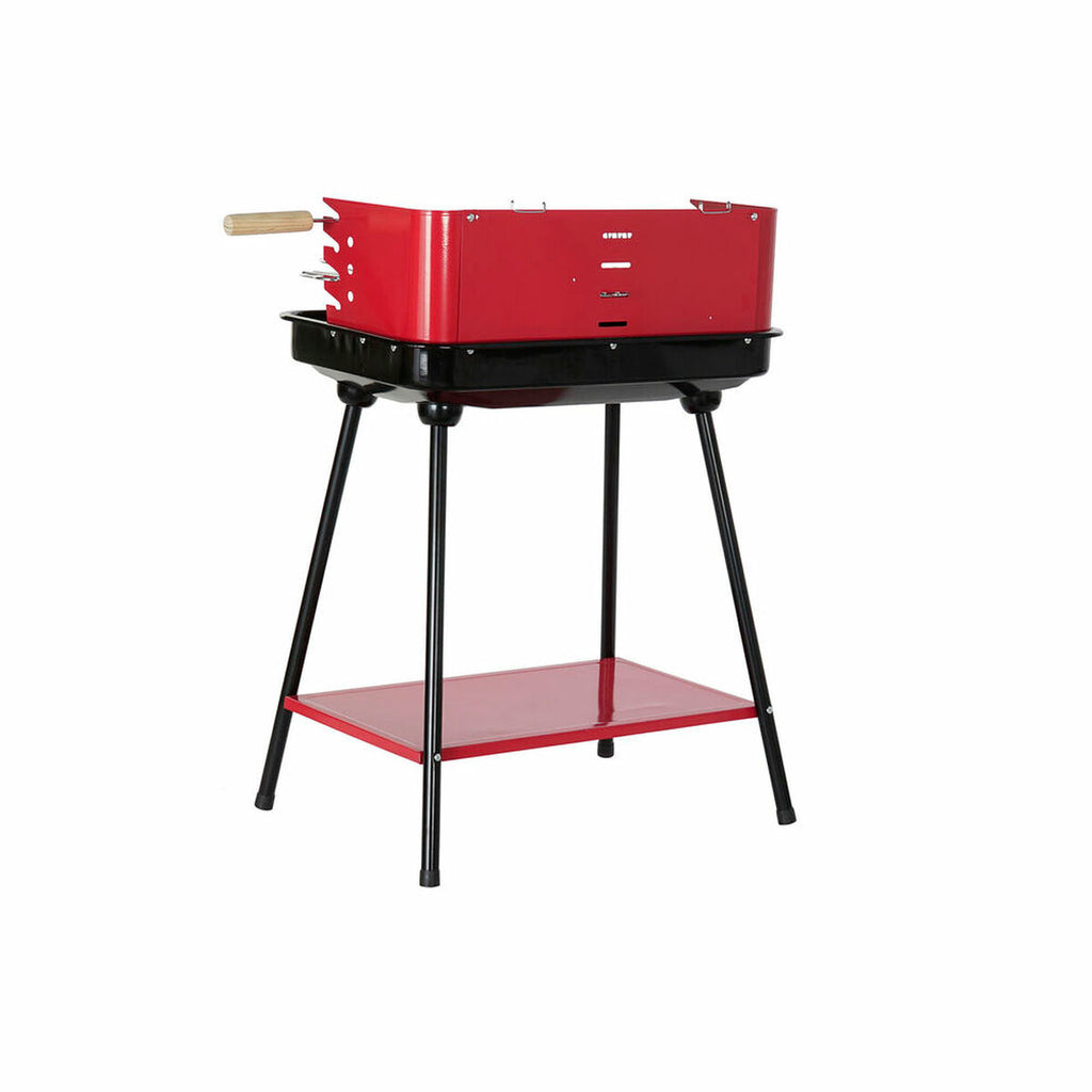 Holzkohlegrill mit Ständer DKD Home Decor Rot 53 x 37 x 80 cm Stahl