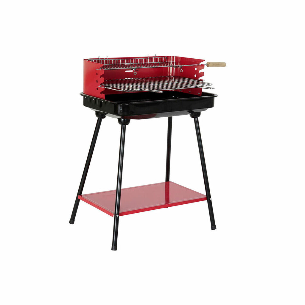 Holzkohlegrill mit Ständer DKD Home Decor Rot 53 x 37 x 80 cm Stahl