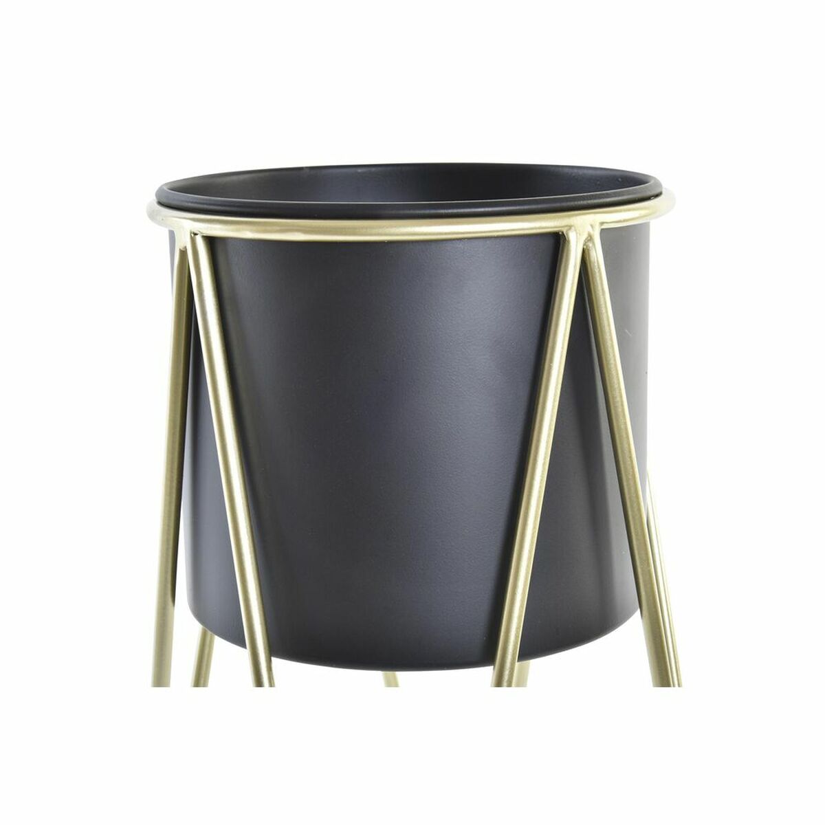 Blumentopf-Set DKD Home Decor Schwarz Gold Metall Modern 26 x 26 x 70 cm 2-teilig