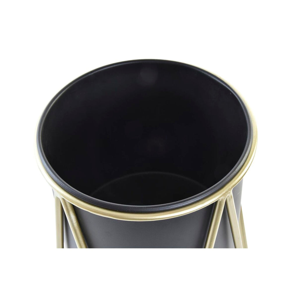 Blumentopf-Set DKD Home Decor Schwarz Gold Metall Modern 26 x 26 x 70 cm 2-teilig