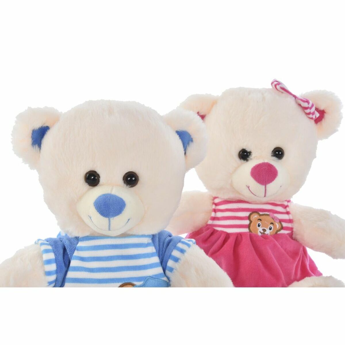 Teddybär DKD Home Decor Blau Beige Pink Kinder 27 x 20 x 30 cm 2er-Set