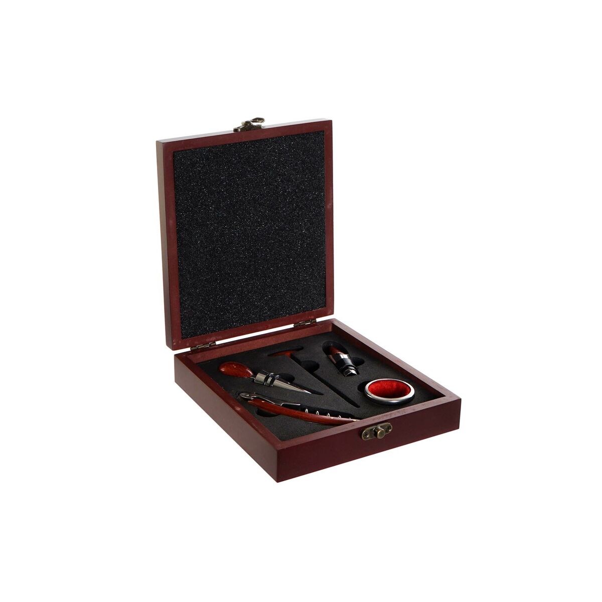 Weinzubehör-Set DKD Home Decor Silber Edelstahl/Holz 5-teilig 16,5 x 19 x 5 cm