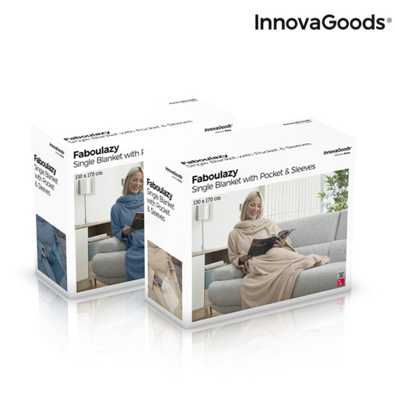 Einarm-Kuscheldecke mit Mitteltasche Faboulazy InnovaGoods