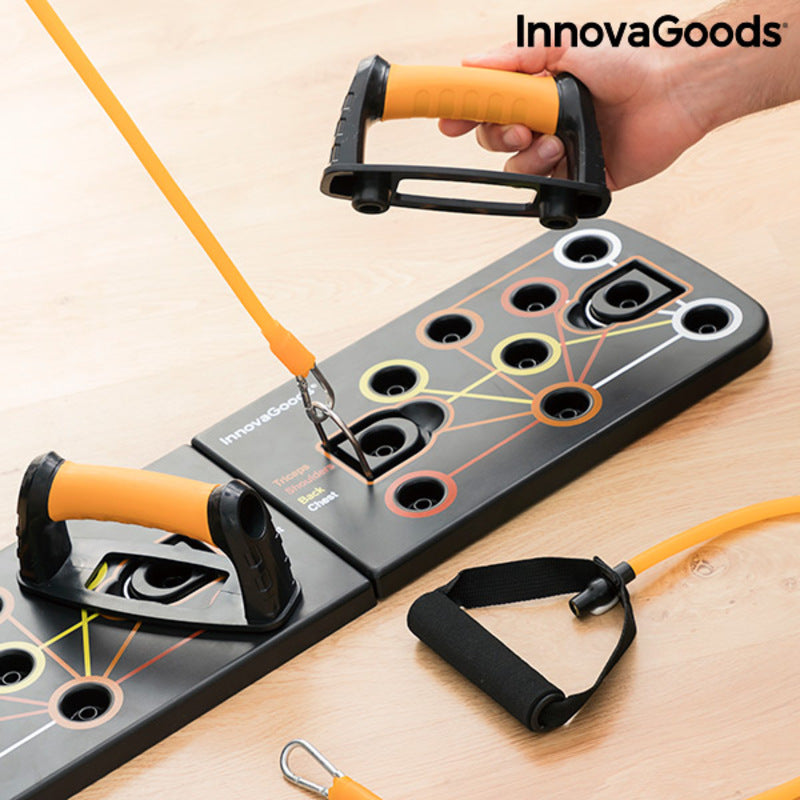 InnovaGoods Pulsher Liegestützbrett mit 2 Widerstandsbändern