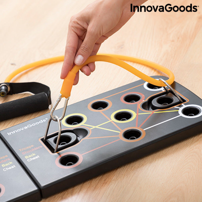 InnovaGoods Pulsher Liegestützbrett mit 2 Widerstandsbändern
