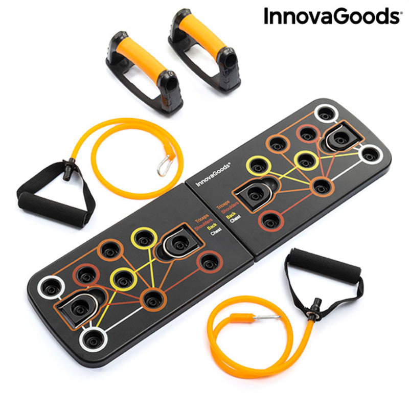 InnovaGoods Pulsher Liegestützbrett mit 2 Widerstandsbändern
