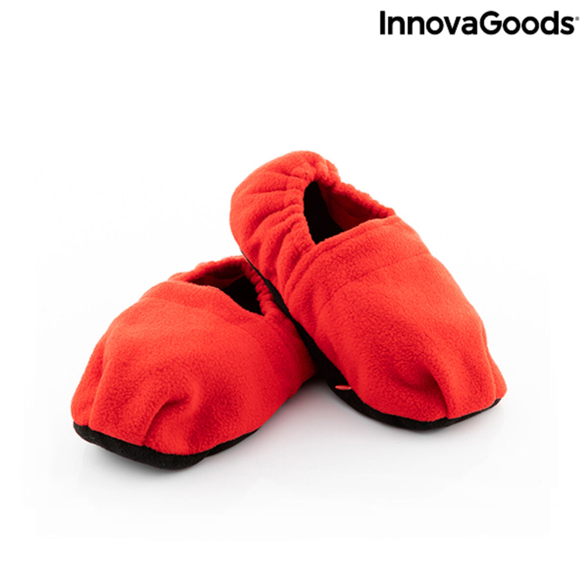 InnovaGoods Wärmepantoffeln mit herausnehmbaren Wärmebeuteln – Rot