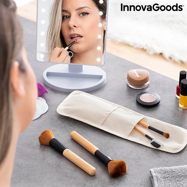 Make-up-Pinsel-Set mit Etui Miset InnovaGoods 5 Stück