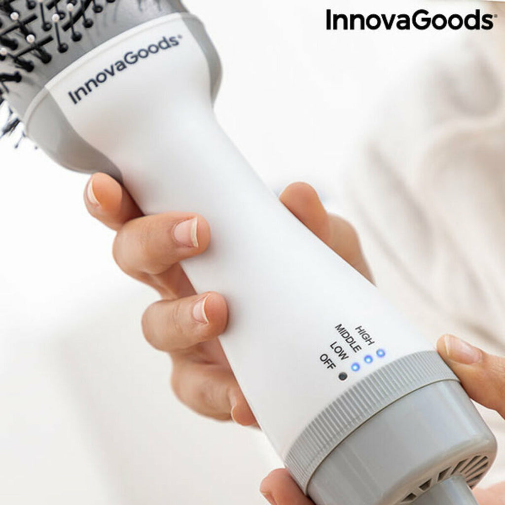 Ionischer Trocknungs- und Volumen-Haarbürste Volumio InnovaGoods Weiß Grau 1000 W