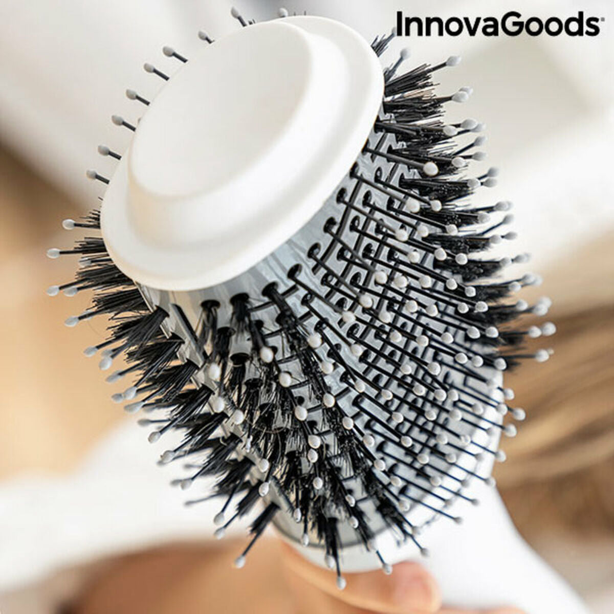 Ionischer Trocknungs- und Volumen-Haarbürste Volumio InnovaGoods Weiß Grau 1000 W