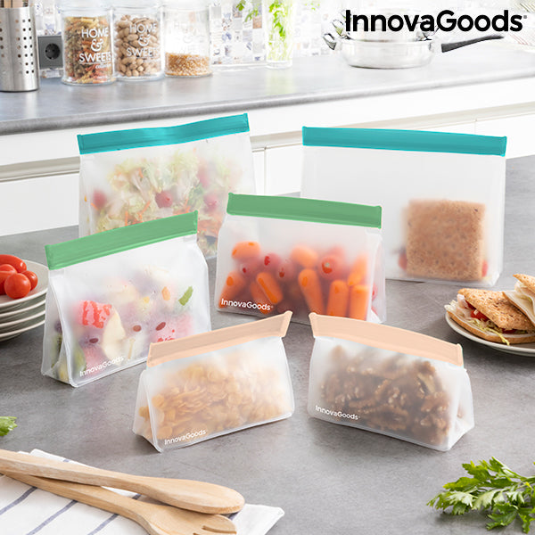 Set Wiederverwendbarer Hermetisch Verschlossener Beutel Zags InnovaGoods 6er-Set
