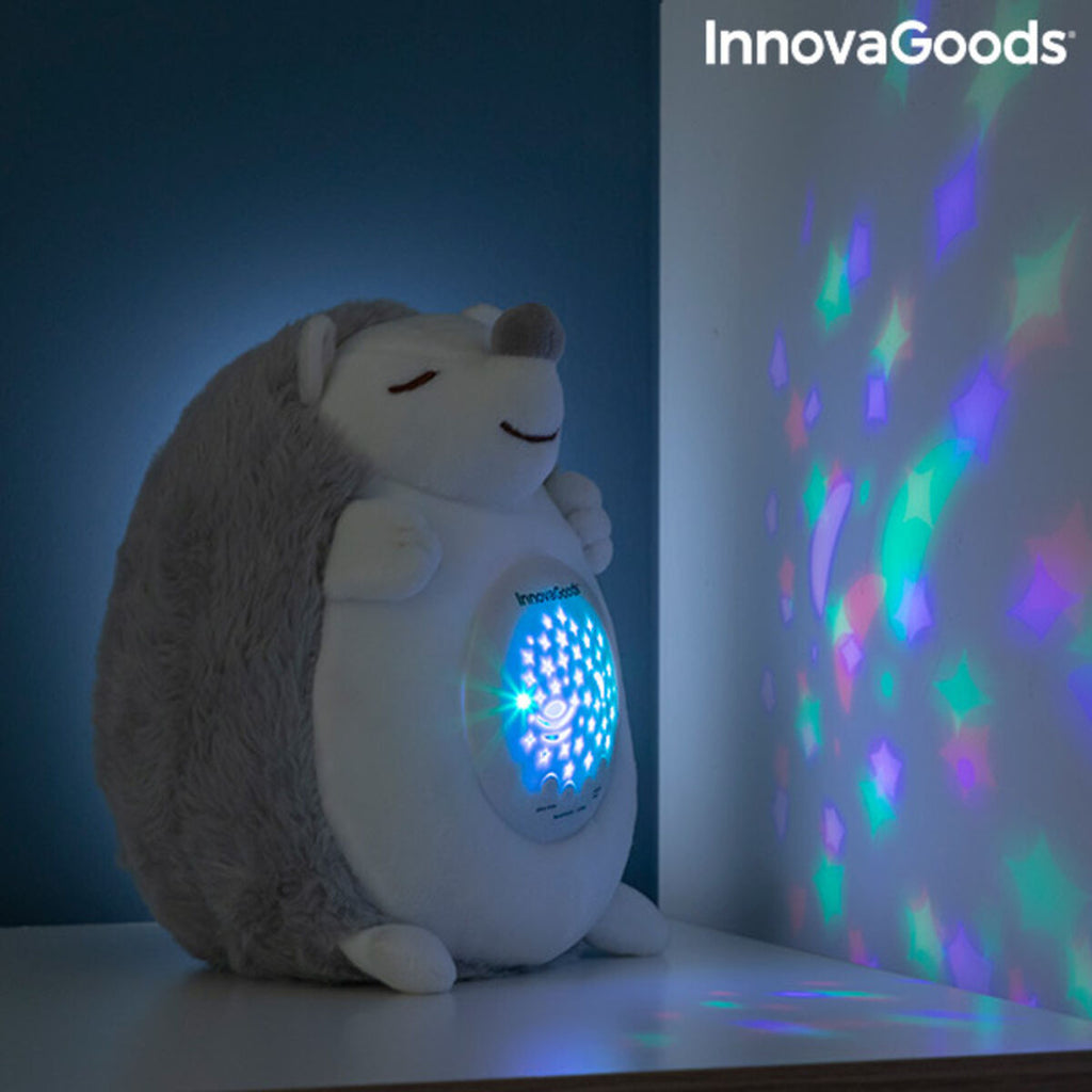 Igel-Kuscheltier mit Weißem Rauschen und Nachtlicht-Projektor Spikey InnovaGoods