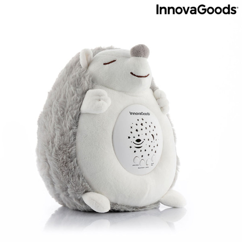 Igel-Kuscheltier mit Weißem Rauschen und Nachtlicht-Projektor Spikey InnovaGoods