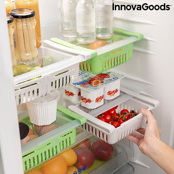 InnovaGoods Friwer ausziehbare Kühlschrankorganizer – 2er-Set