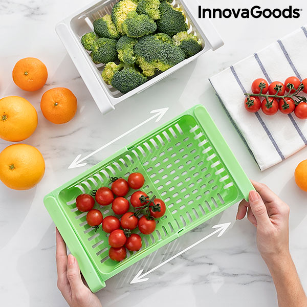 InnovaGoods Friwer ausziehbare Kühlschrankorganizer – 2er-Set