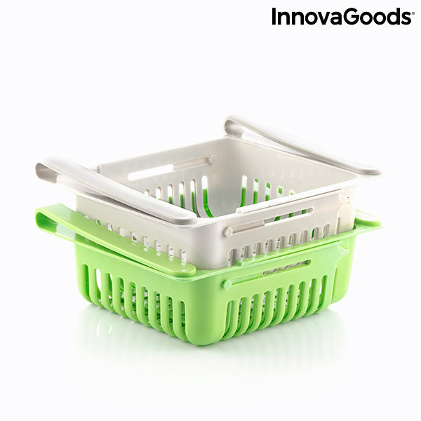 InnovaGoods Friwer ausziehbare Kühlschrankorganizer – 2er-Set