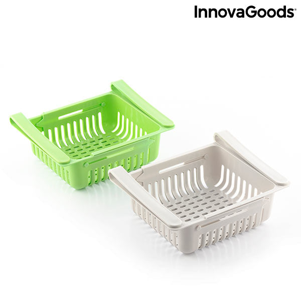 InnovaGoods Friwer ausziehbare Kühlschrankorganizer – 2er-Set