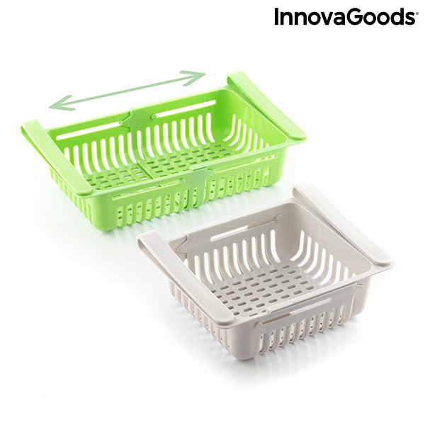 InnovaGoods Friwer ausziehbare Kühlschrankorganizer – 2er-Set