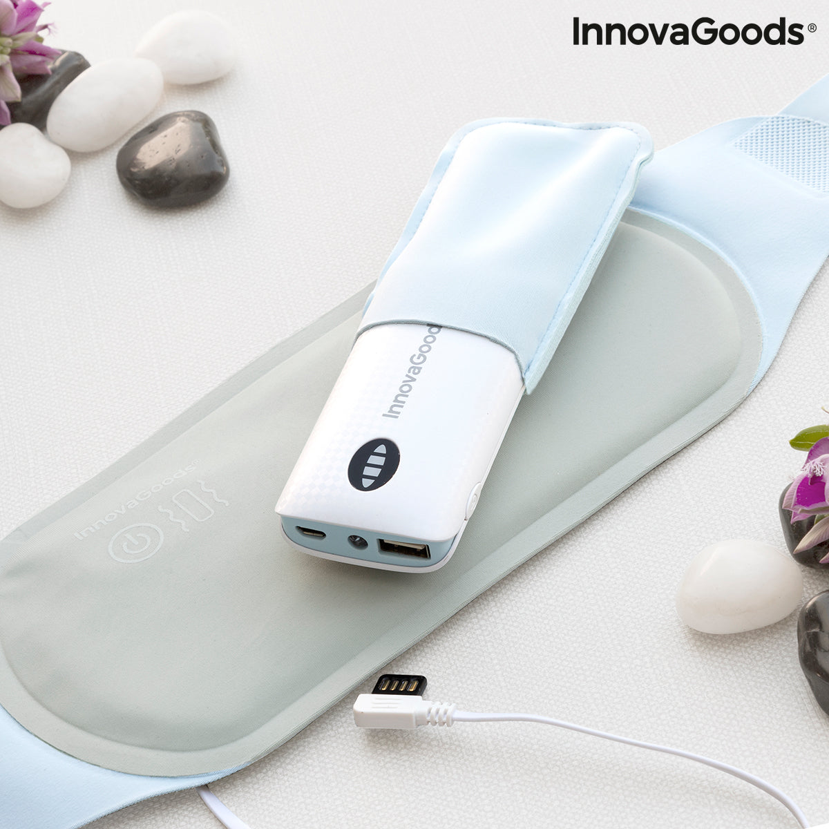 Wiederaufladbarer kabelloser Massage- und Wärmegürtel Beldisse InnovaGoods