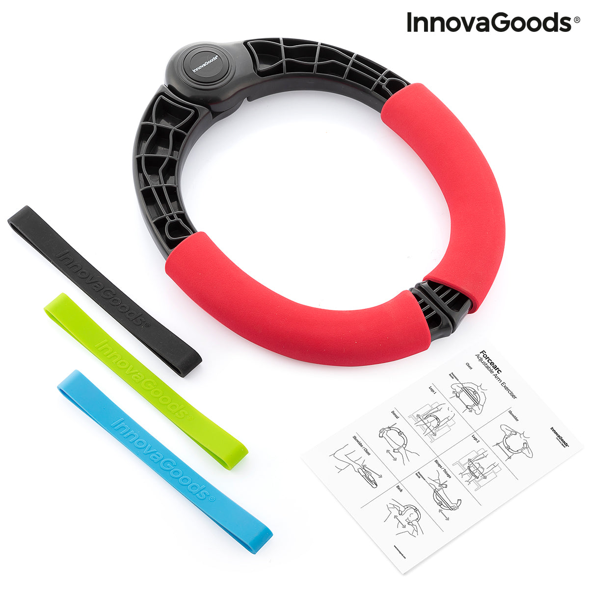 InnovaGoods Forcearc Armtrainer mit 3 Widerstandsbändern