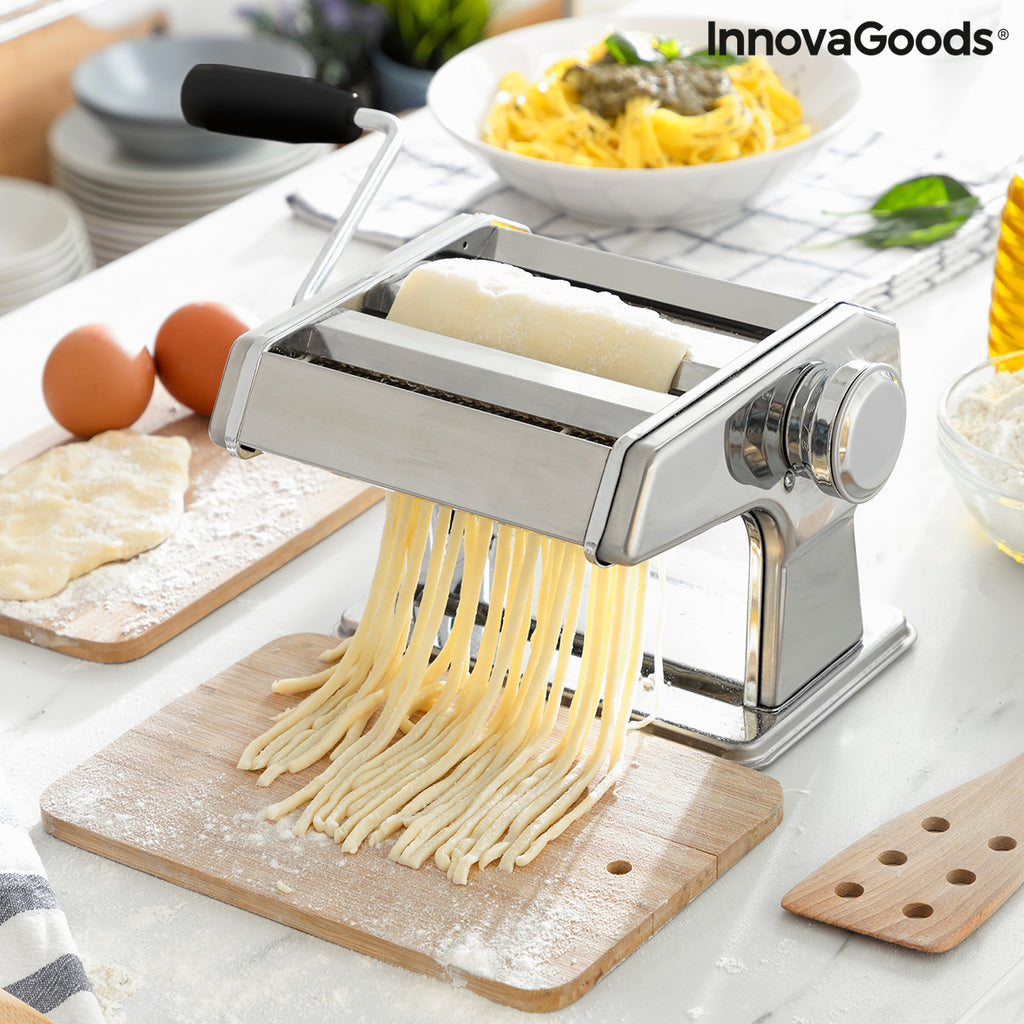 Nudelmaschine für frische Pasta mit Rezepten Frashta InnovaGoods Silber