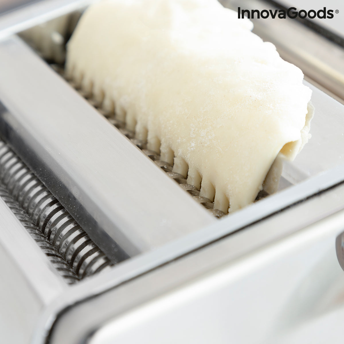 Nudelmaschine für frische Pasta mit Rezepten Frashta InnovaGoods Silber