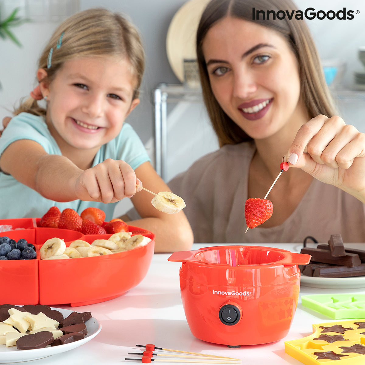 2-in-1 Gummibärchen- & Schokoladenfondue-Maschine Yupot InnovaGoods 40 W
