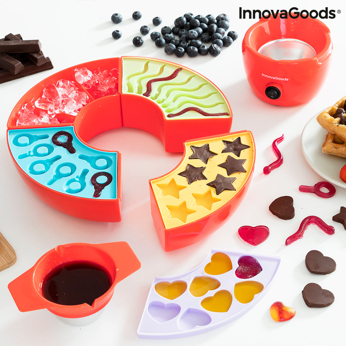 2-in-1 Gummibärchen- & Schokoladenfondue-Maschine Yupot InnovaGoods 40 W