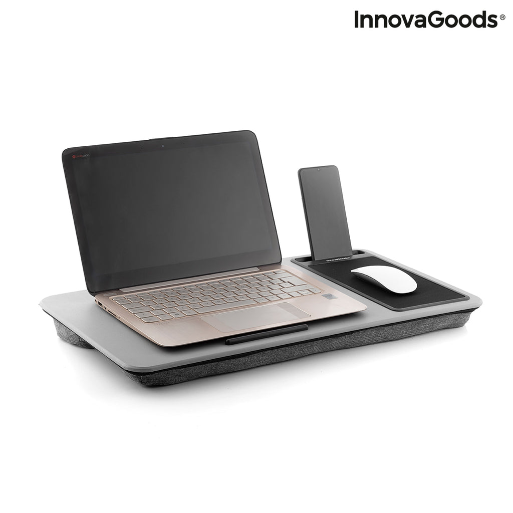 Tragbarer Laptop-Tisch mit XL-Kissen Deskion InnovaGoods