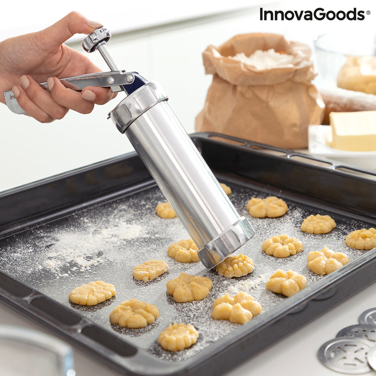 2-in-1 Keksformer und Spritzbeutel Prekies InnovaGoods