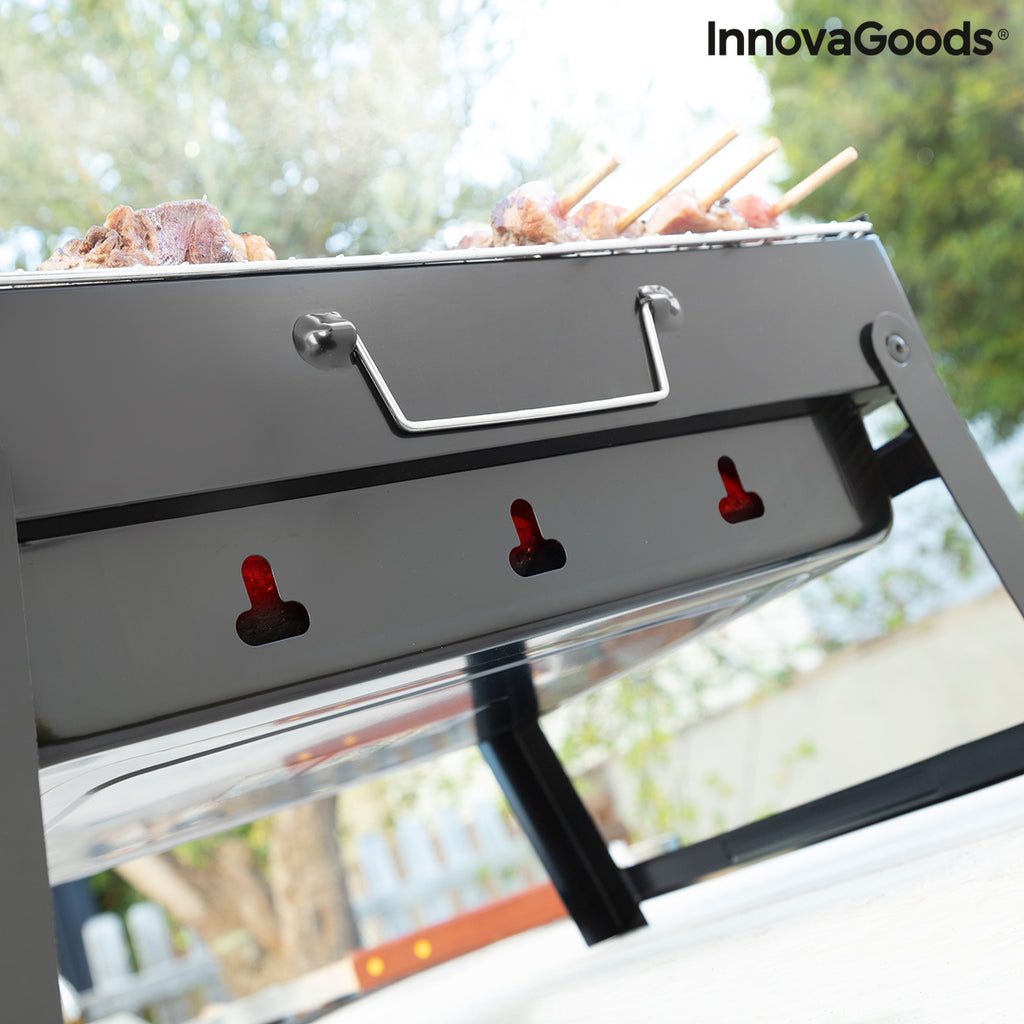 InnovaGoods BearBQ Klappbarer Holzkohlegrill für 2 Personen
