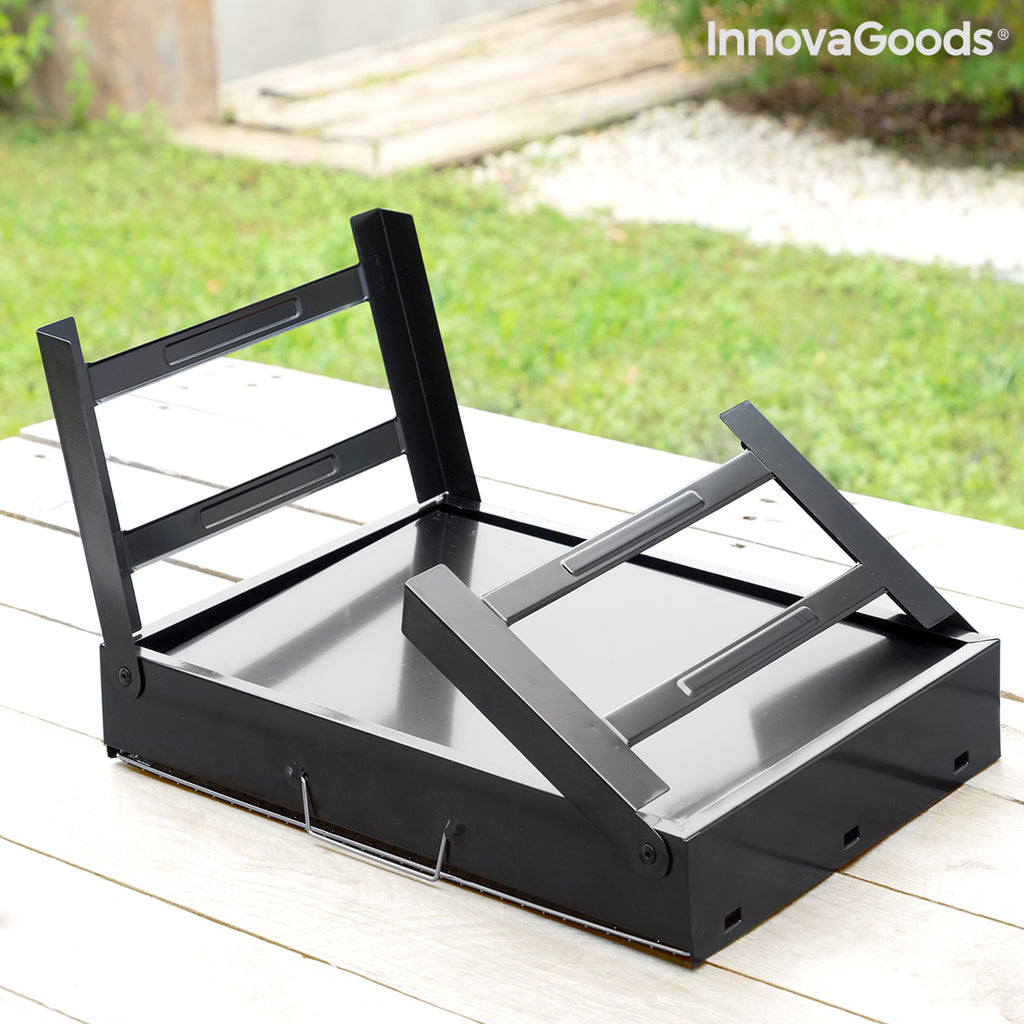 InnovaGoods BearBQ Klappbarer Holzkohlegrill für 2 Personen