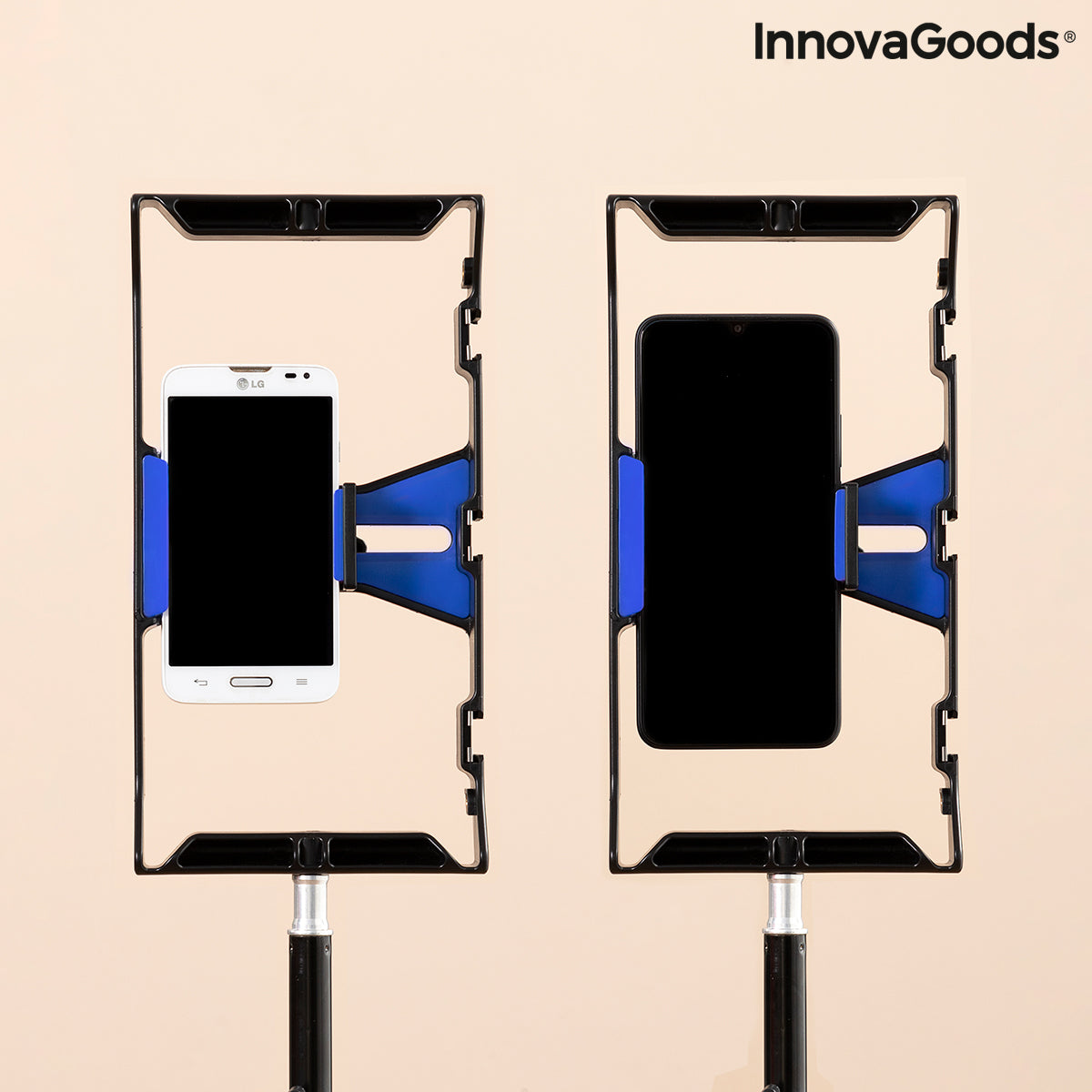 InnovaGoods Stafect Smartphone-Halterung mit zwei Griffen und Stativbefestigung