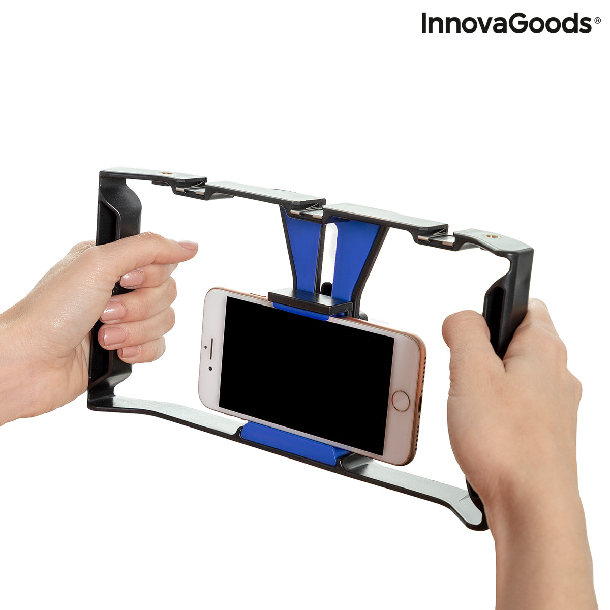 InnovaGoods Stafect Smartphone-Halterung mit zwei Griffen und Stativbefestigung