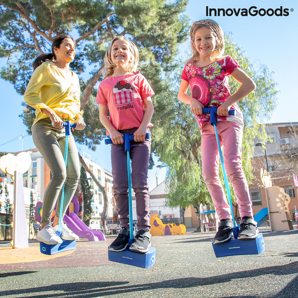 InnovaGoods Funp Pogo-Hüpfspielzeug mit Sound – Blau