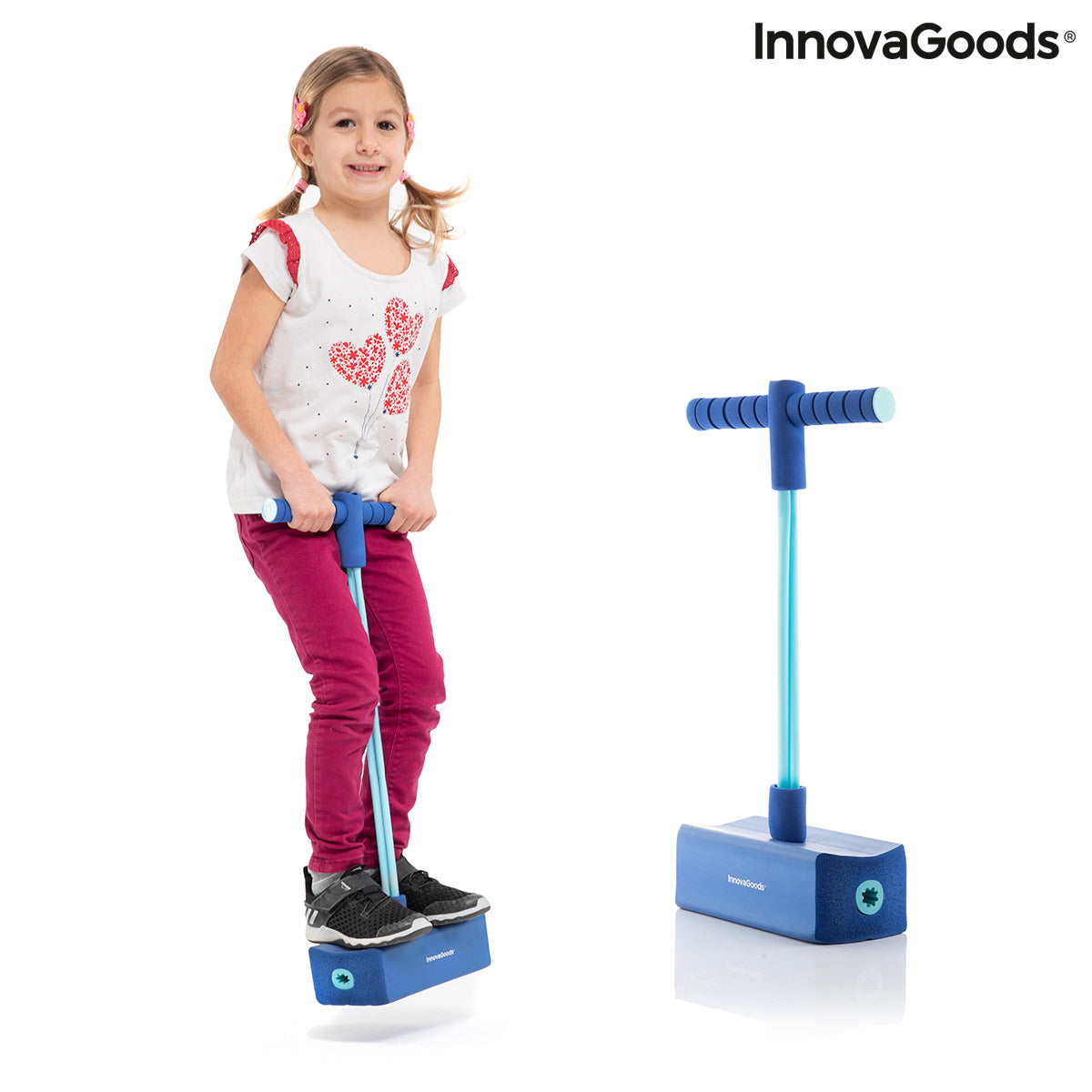 InnovaGoods Funp Pogo-Hüpfspielzeug mit Sound – Blau