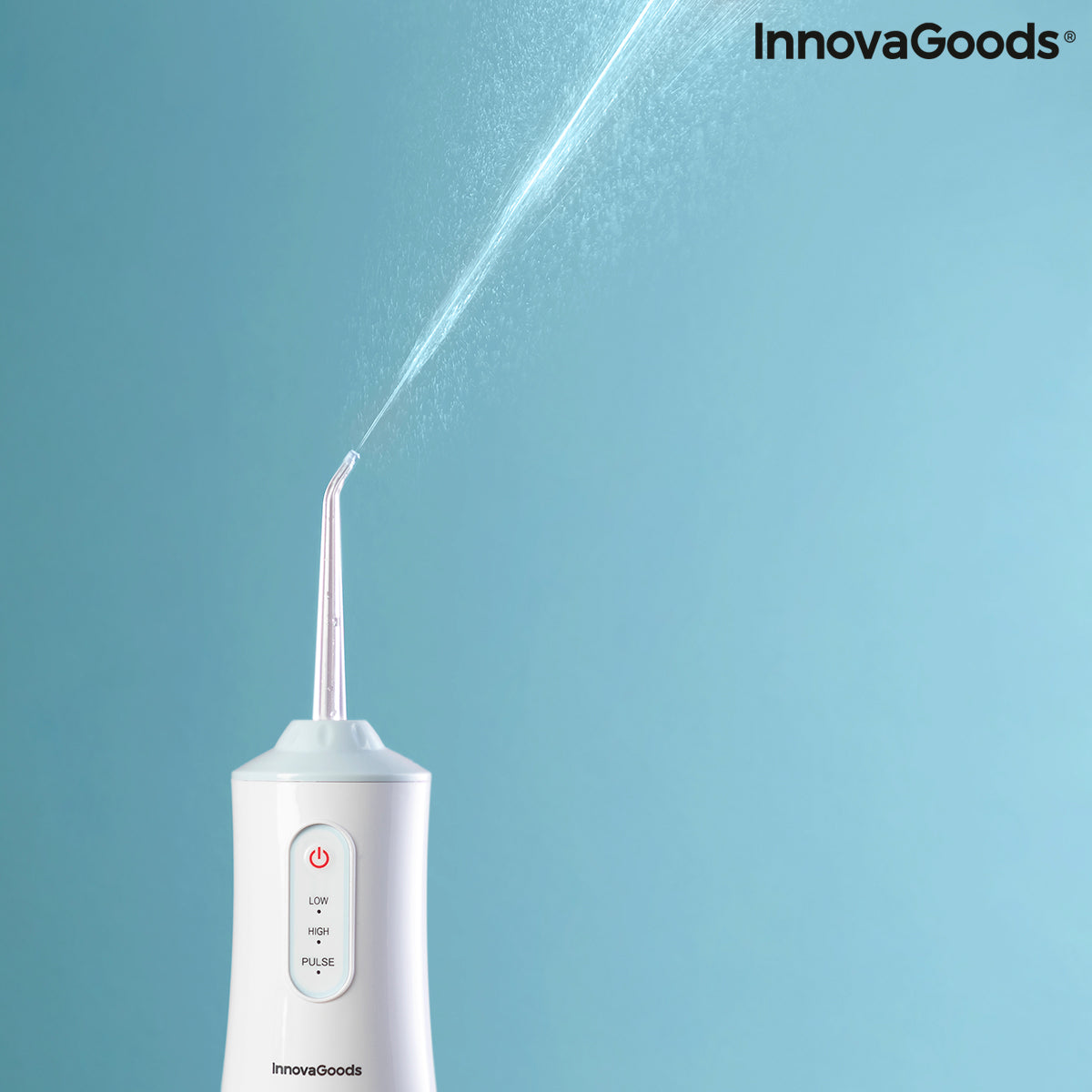 InnovaGoods Denter Munddusche elektrisch kabellos – 220 ml, IPX7, 3 Modi, 4 Aufsteckdüsen