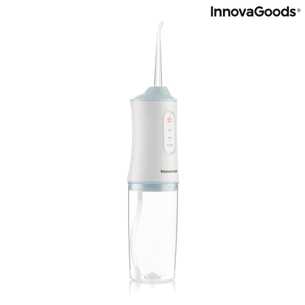 InnovaGoods Denter Munddusche elektrisch kabellos – 220 ml, IPX7, 3 Modi, 4 Aufsteckdüsen