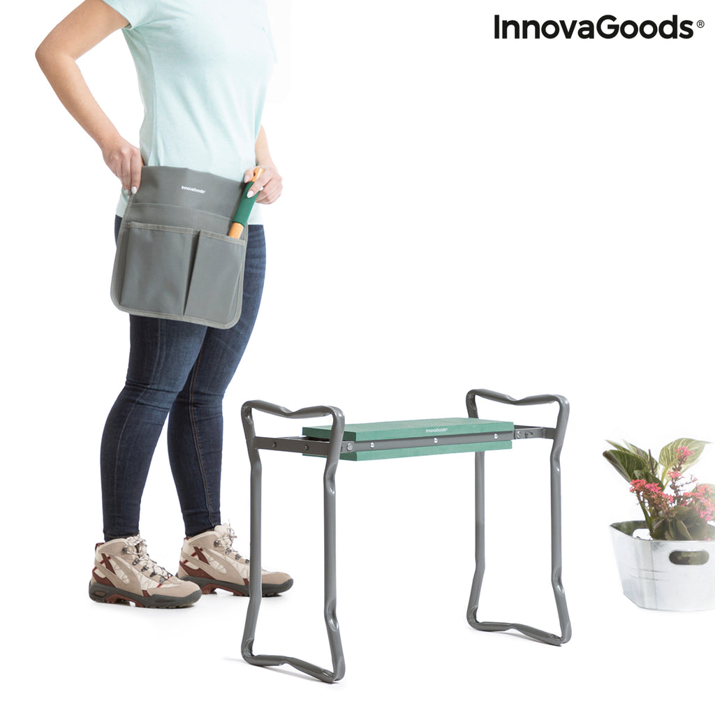 3-in-1 Klappbarer Gartenhocker mit Werkzeugtasche Situl InnovaGoods