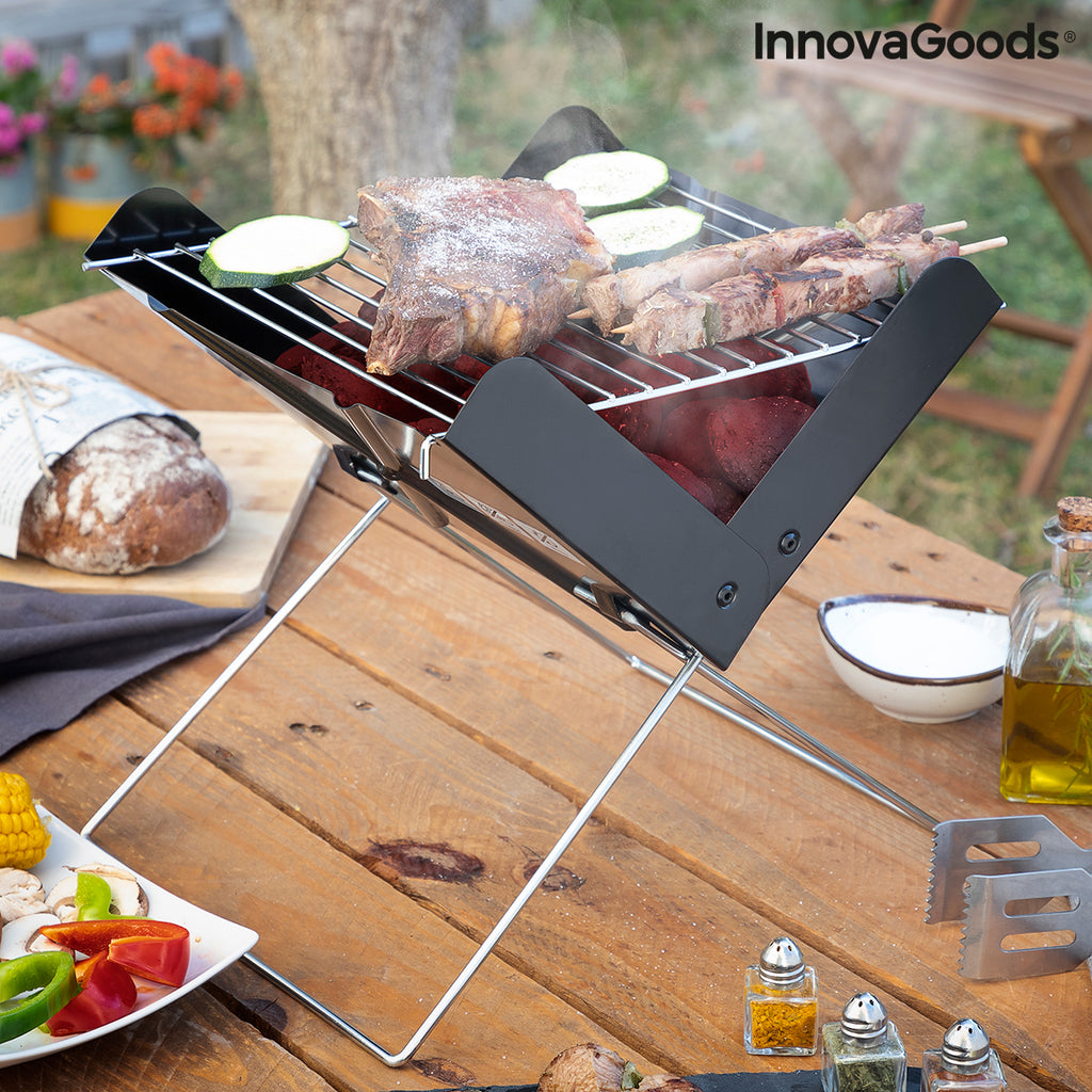 Mini-Klapptisch-Holzkohlegrill Foldecue InnovaGoods