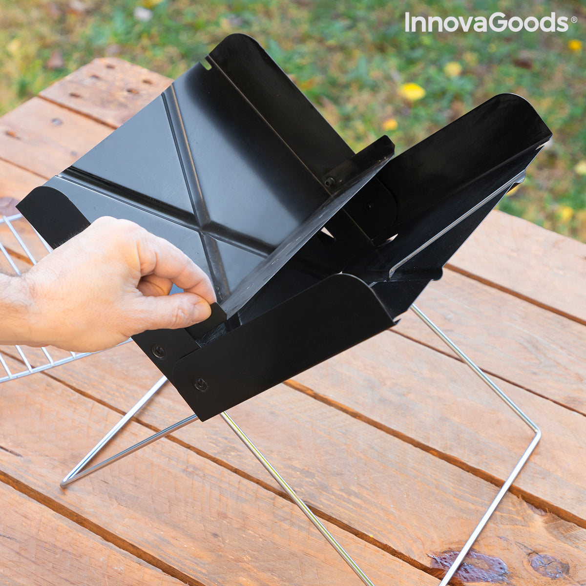 Mini-Klapptisch-Holzkohlegrill Foldecue InnovaGoods