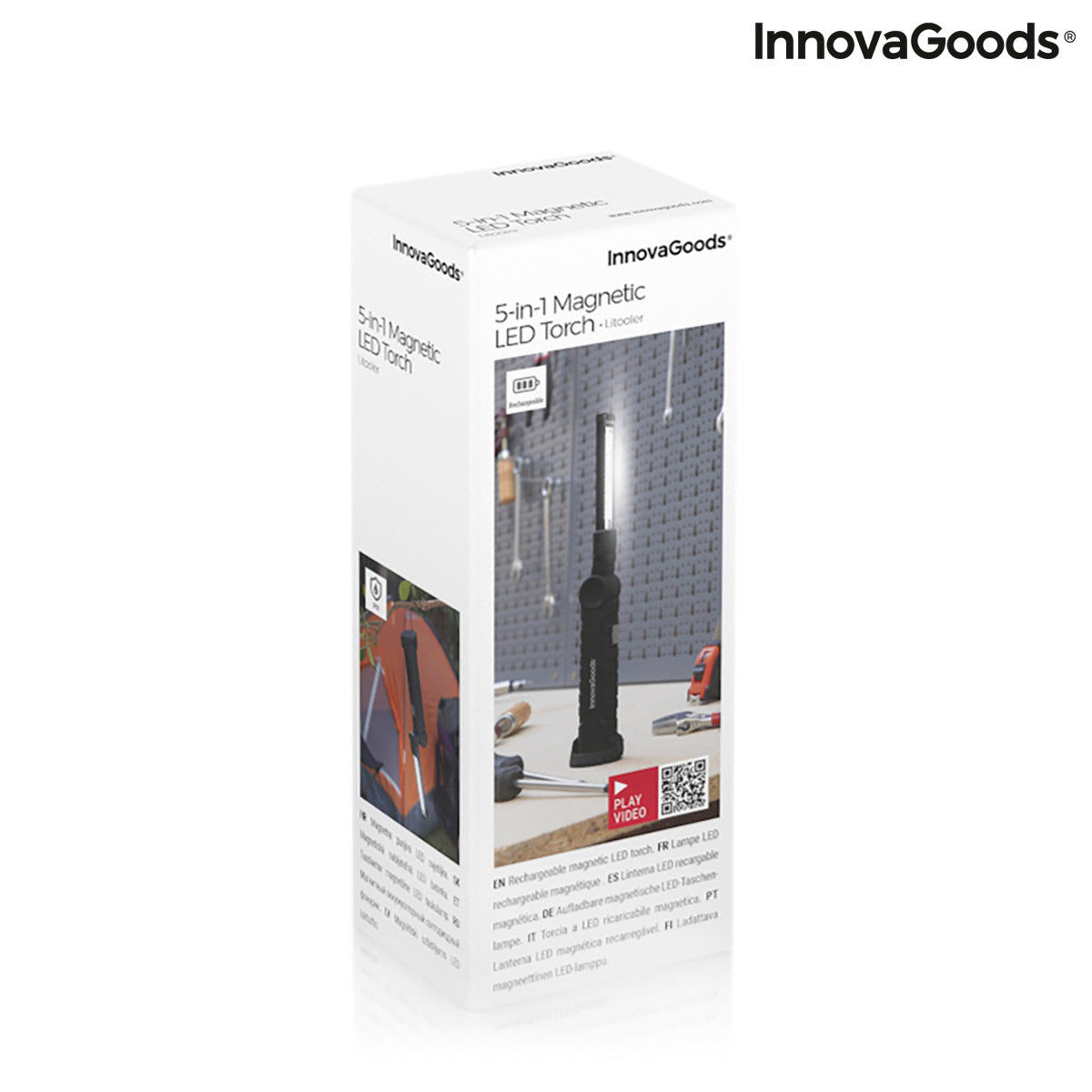 5-in-1 Wiederaufladbare Magnetische LED-Taschenlampe Litooler InnovaGoods