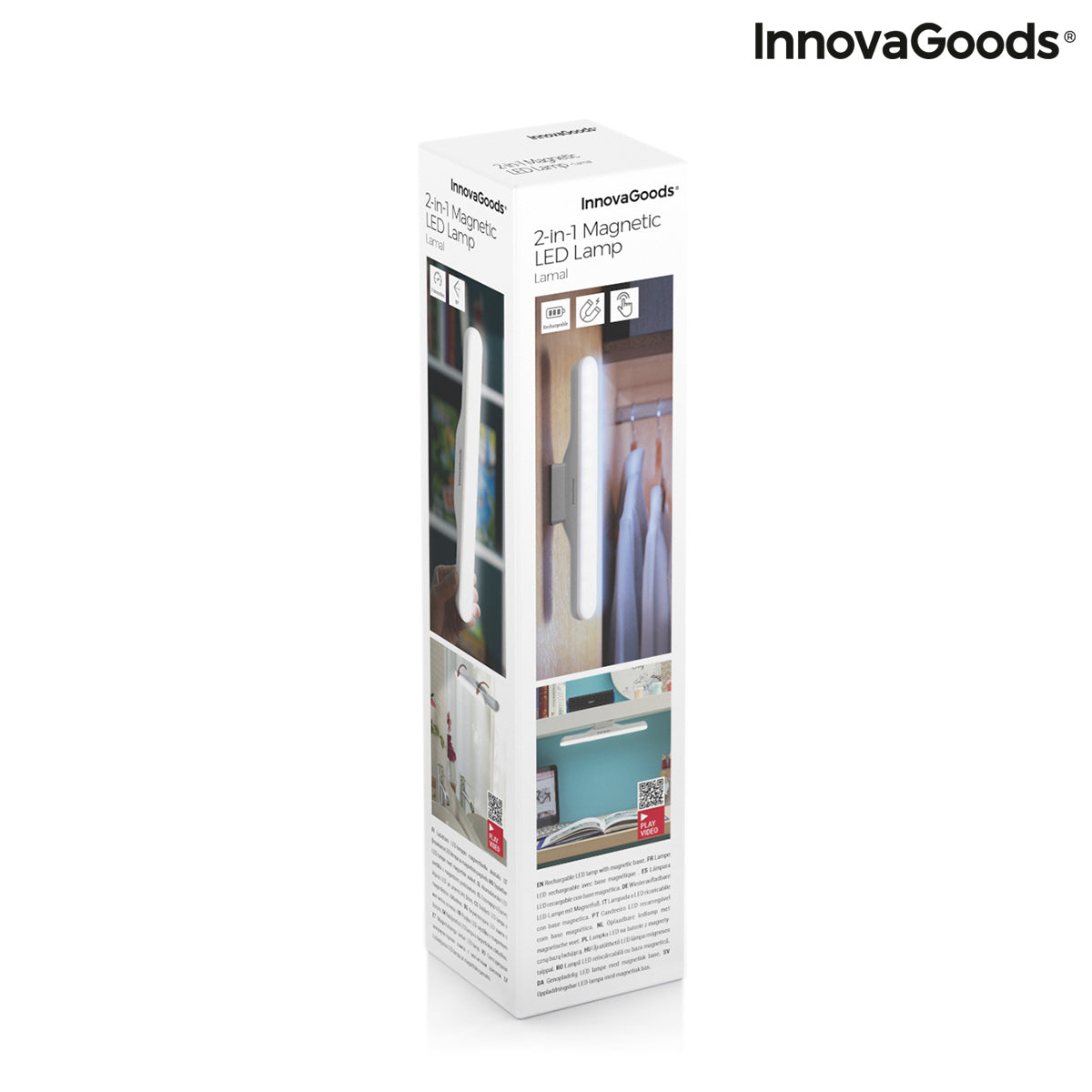 2-in-1 Wiederaufladbare Magnetische LED-Lampe Lamal InnovaGoods