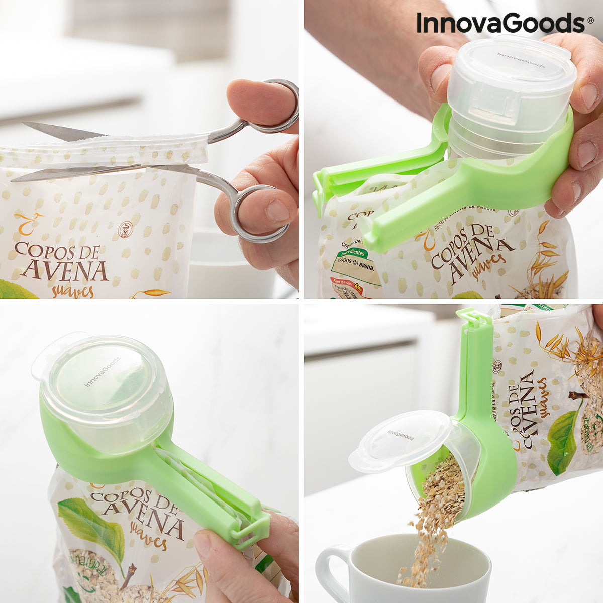 Beutelclips mit Ausgießer Distwis InnovaGoods 4er-Set